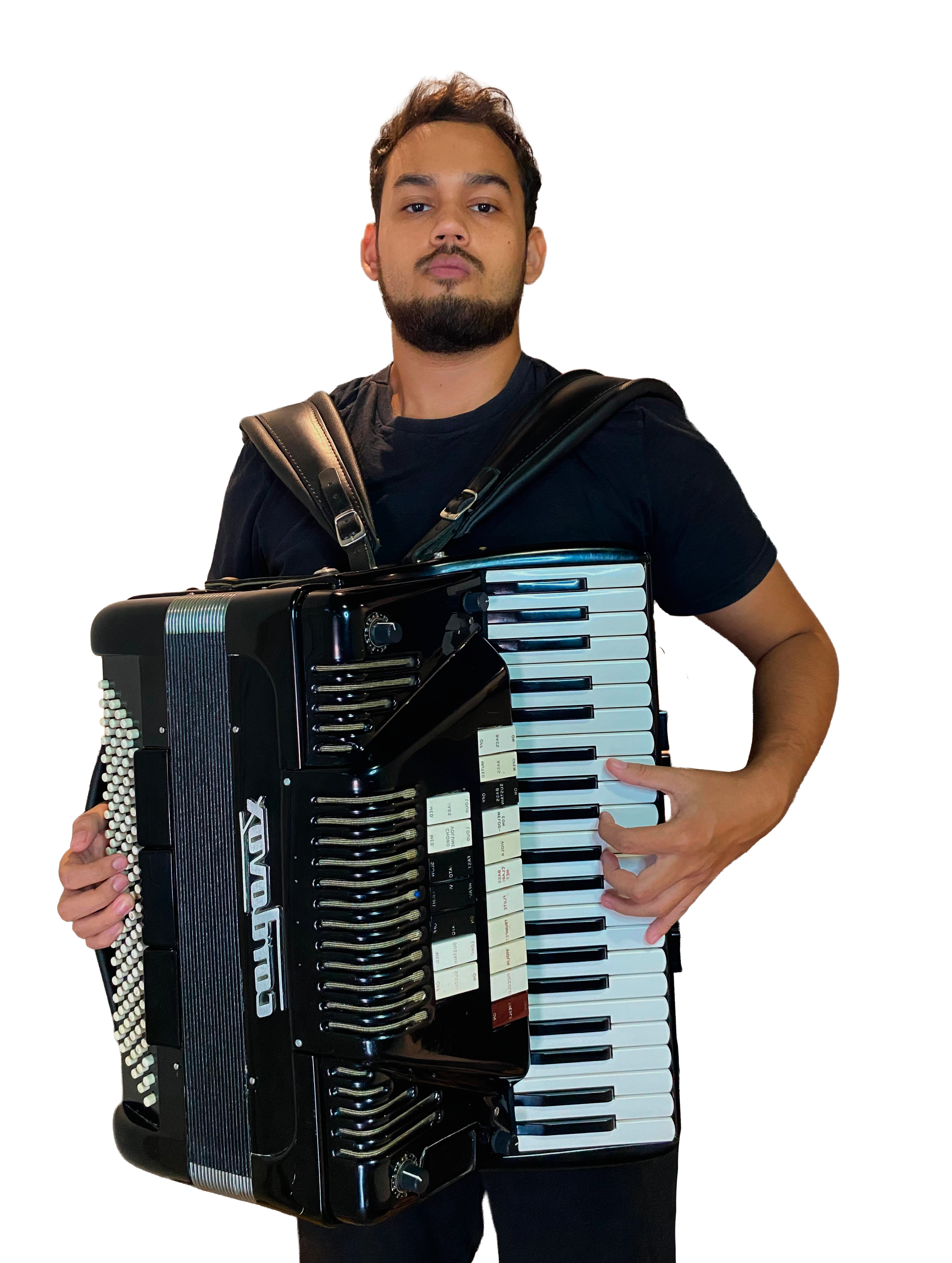 Guh do Acordeon tocando sanfona em apresentação ao vivo